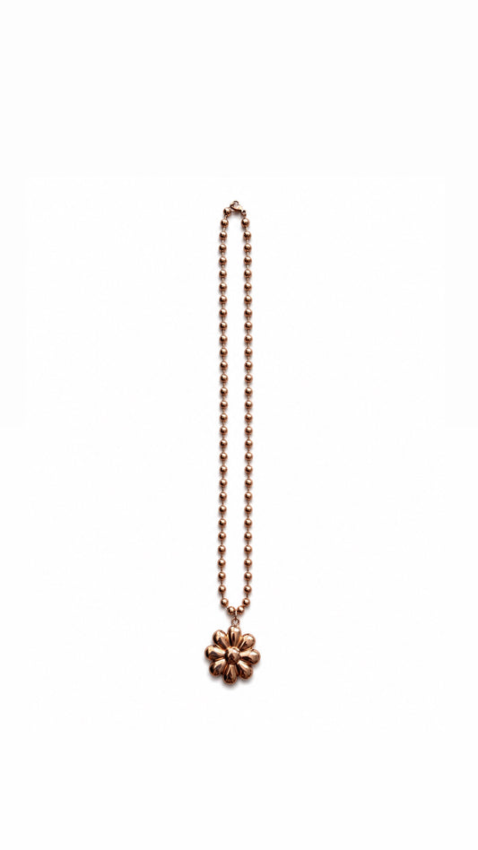 Sunken Flower Chain (Rose Gold)