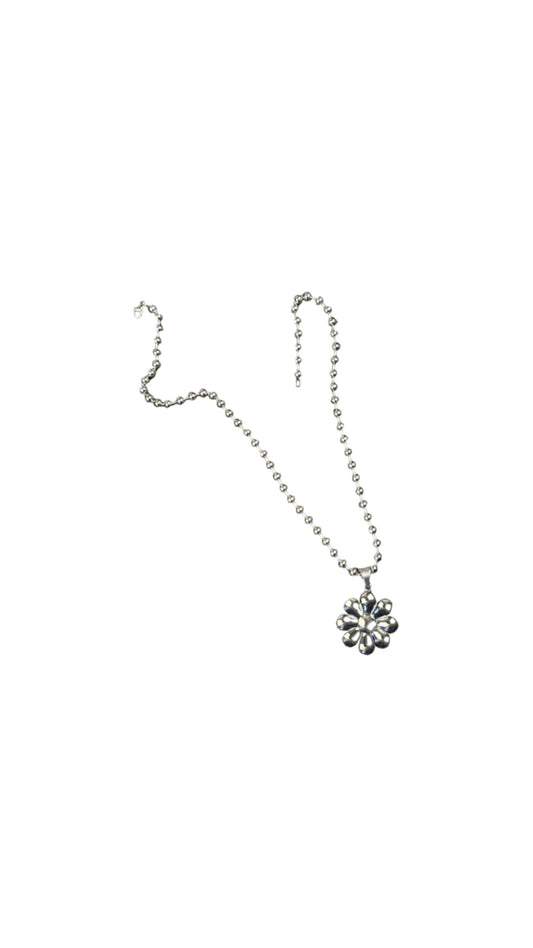 Sunken Flower Chain (Silver Steel)